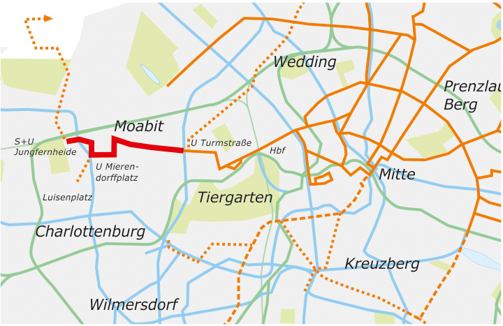 U Bhf Turmstrasse S U Jungfernheide Pro Strassenbahn Berlin