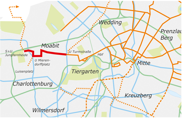 Straßenbahnstrecken Berlin-Moabit Zielnetz