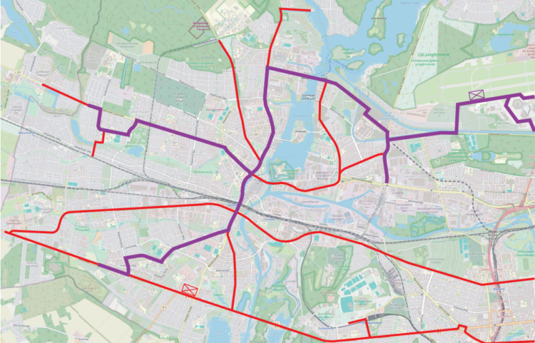 Straßenbahn-Zielnetz für Berlin-Spandau